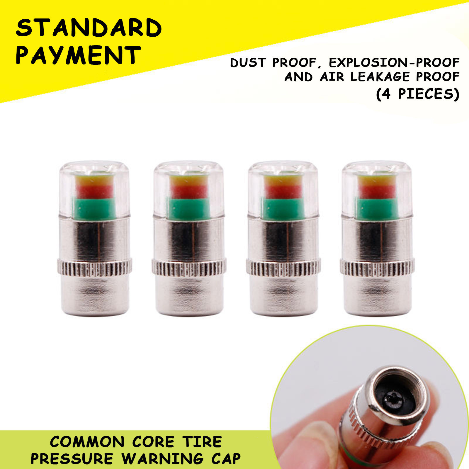 Summer Savings Clearance! Car Tire Pressure Cap, Tire Monitoring Valve Caps, Tire Pressure Detection, Gas Cap, Tire Monitoring System for Car, Motorcycle, Bicycle Wheels